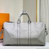 Best Replicas Bags - Silver LV Keepall Bandouliere 50 Replica – Stylish Travel Essential Shop For Best Louis Vuitton LV Replica Bags With Cheap Price