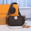 Best Replicas Bags - LV Multi Pochette Replica - Green, Pink & Blue Accessory Bag Shop For Best Louis Vuitton LV Replica Bags With Cheap Price