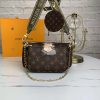 Best Replicas Bags - LV Multi Pochette Replica - Green, Pink & Blue Accessory Bag Shop For Best Louis Vuitton LV Replica Bags With Cheap Price