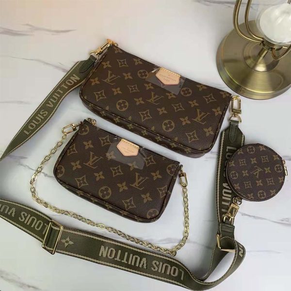 LV Multi Pochette Replica - Green, Pink & Blue Accessory Bag - Image 23