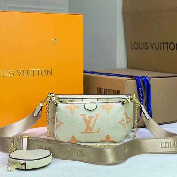 Louis Vuitton Multi Pochette in Pink, Blue & Beige M44823 - Image 14