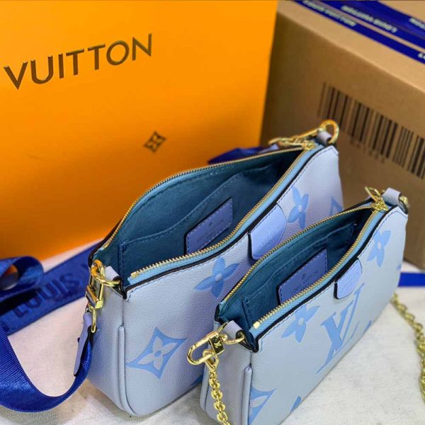 Louis Vuitton Multi Pochette in Pink, Blue & Beige M44823 - Image 17