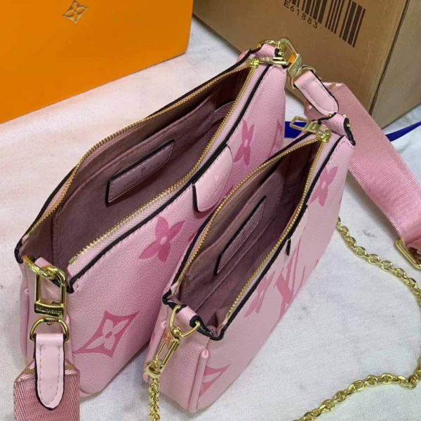 Louis Vuitton Multi Pochette in Pink, Blue & Beige M44823 - Image 3