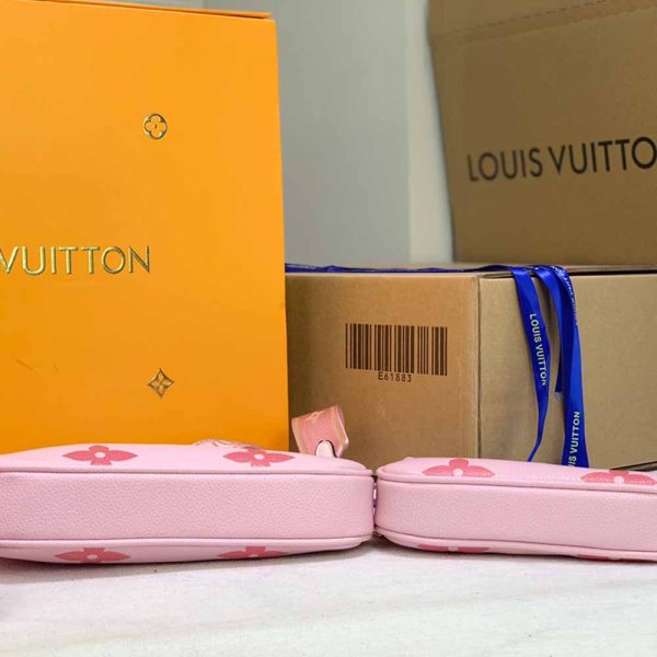 Louis Vuitton Multi Pochette in Pink, Blue & Beige M44823 - Image 4