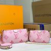 Best Replicas Bags - Louis Vuitton Multi Pochette in Pink, Blue & Beige M44823 Shop For Best Louis Vuitton LV Replica Bags With Cheap Price