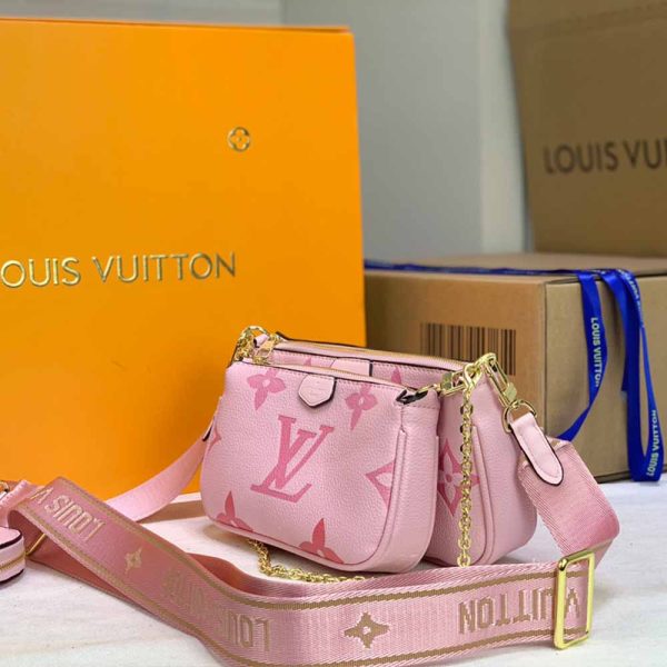 Louis Vuitton Multi Pochette in Pink, Blue & Beige M44823 - Image 8