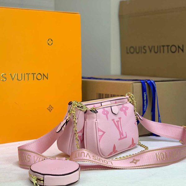 Louis Vuitton Multi Pochette in Pink, Blue & Beige M44823 - Image 9