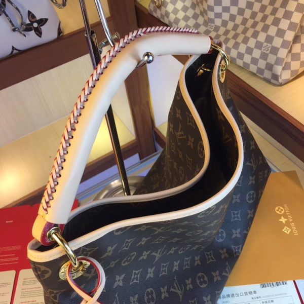 Authentic Look Louis Vuitton Artsy MM Replica White/Brown Handbag - Image 12