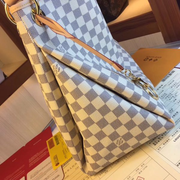 Authentic Look Louis Vuitton Artsy MM Replica White/Brown Handbag - Image 6
