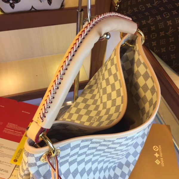 Authentic Look Louis Vuitton Artsy MM Replica White/Brown Handbag - Image 7