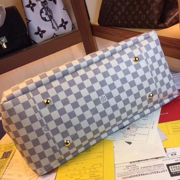 Authentic Look Louis Vuitton Artsy MM Replica White/Brown Handbag - Image 8
