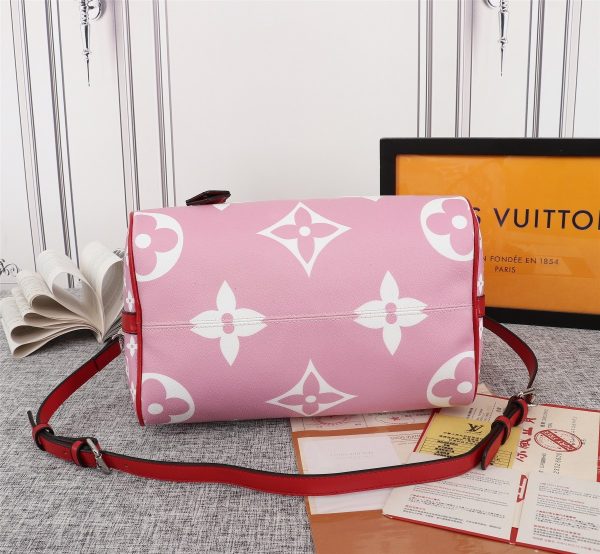 Replica LV Escale Speedy 30 in Pink, Red & Blue - Image 12