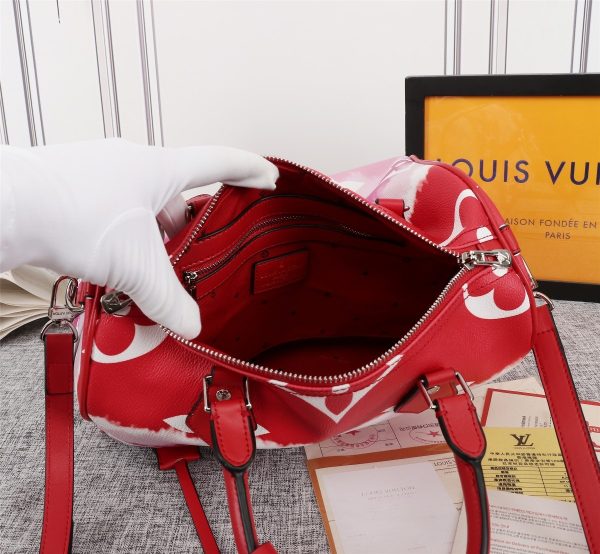 Replica LV Escale Speedy 30 in Pink, Red & Blue - Image 13