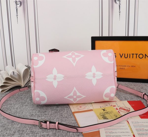 Replica LV Escale Speedy 30 in Pink, Red & Blue - Image 4