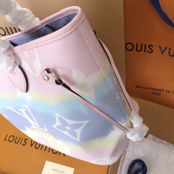 Louis Vuitton Escale Neverfull MM Replica - Pink/Blue/Red - Image 10