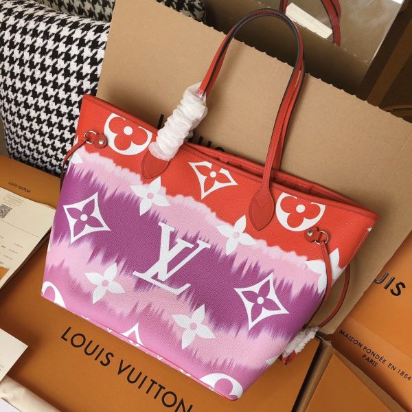 Louis Vuitton Escale Neverfull MM Replica - Pink/Blue/Red - Image 8