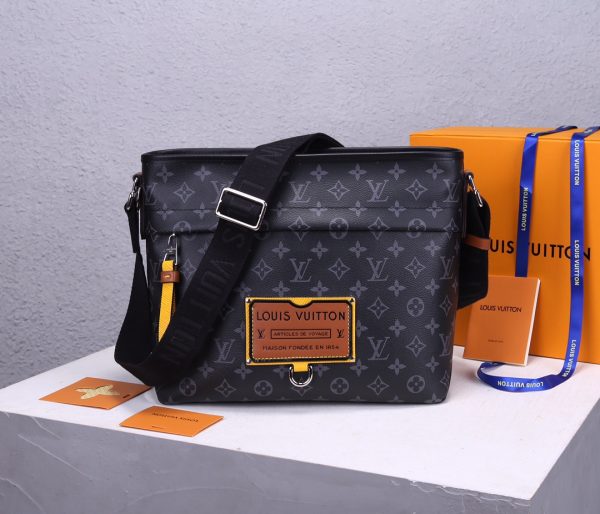 Replica LV Besace Zippee Black & Yellow Handbag - Image 6