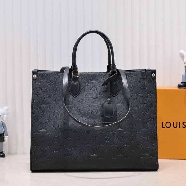 Louis Vuitton Onthego GM Replica in Black, Blue & Red - Image 37