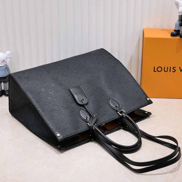 Louis Vuitton Onthego GM Replica in Black, Blue & Red - Image 38