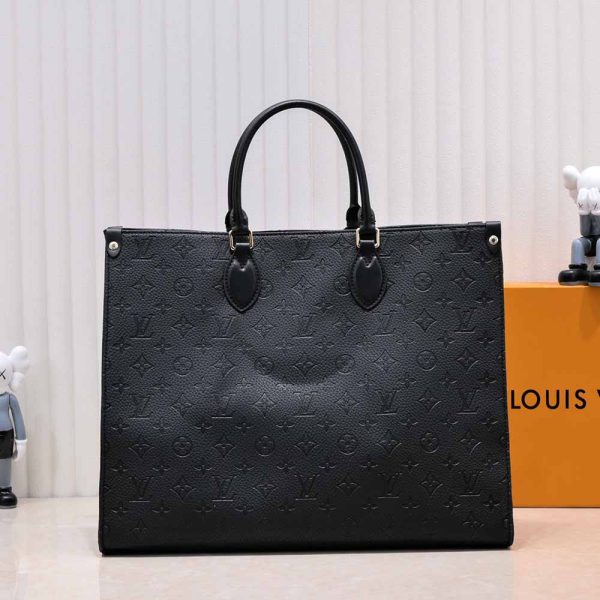 Louis Vuitton Onthego GM Replica in Black, Blue & Red - Image 45
