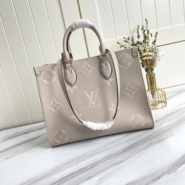 Louis Vuitton OnThego MM Replica Black/Beige AAA - Image 12
