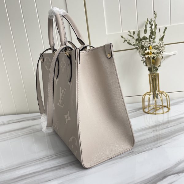 Louis Vuitton OnThego MM Replica Black/Beige AAA - Image 14