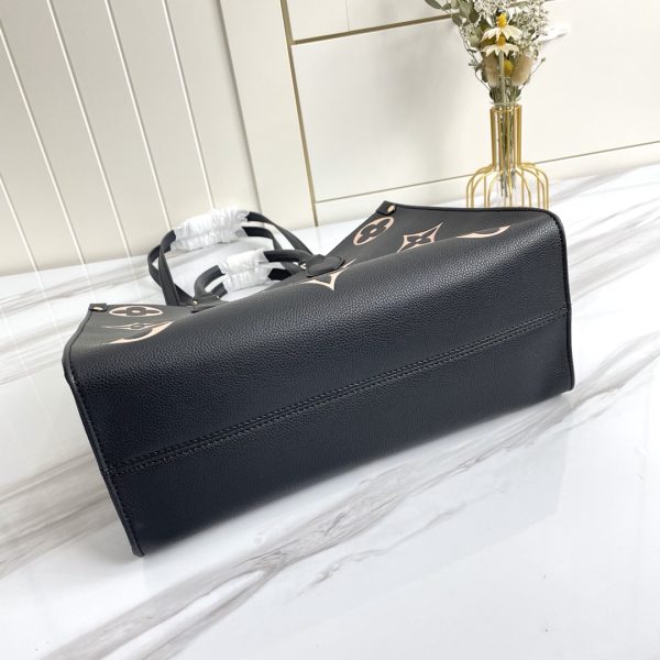 Louis Vuitton OnThego MM Replica Black/Beige AAA - Image 5