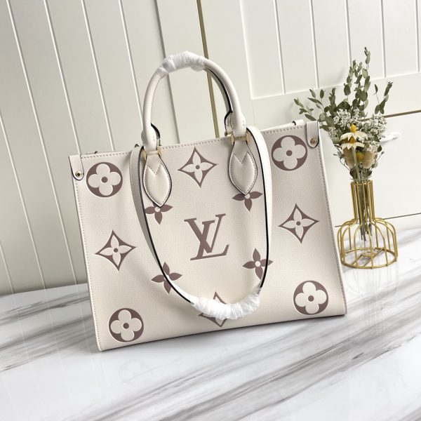 Louis Vuitton OnThego MM Replica Black/Beige AAA - Image 7