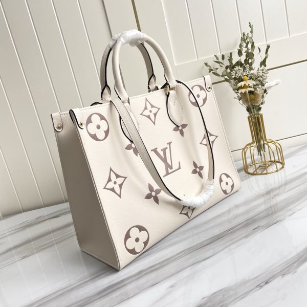 Louis Vuitton OnThego MM Replica Black/Beige AAA - Image 8