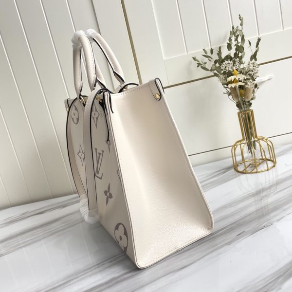 Louis Vuitton OnThego MM Replica Black/Beige AAA - Image 9