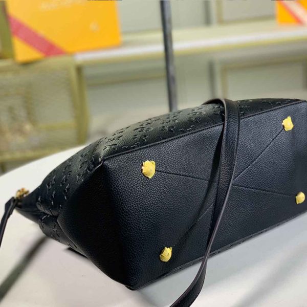 Replica LV Maida Hobo Bag in Black, White, Grey & Blue - Image 3
