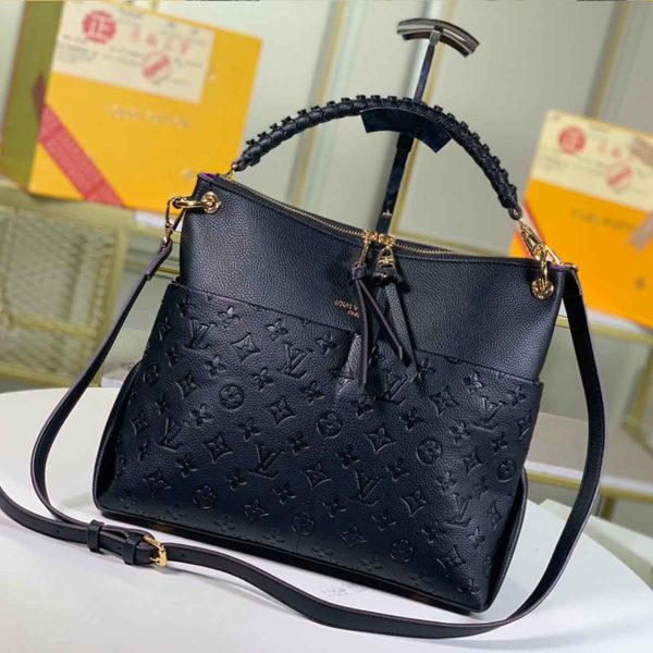 Replica LV Maida Hobo Bag in Black, White, Grey & Blue