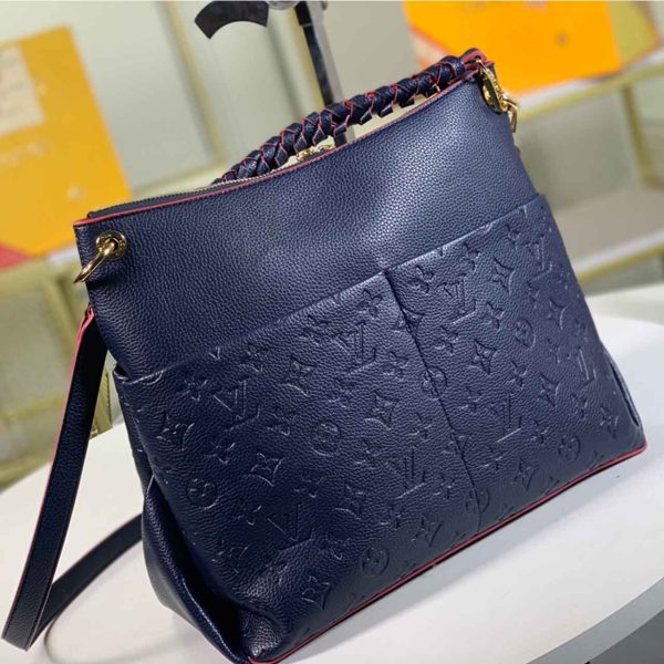 Replica LV Maida Hobo Bag in Black, White, Grey & Blue - Image 12