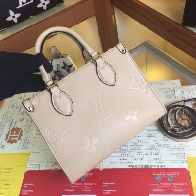 Louis Vuitton Onthego PM M45653 Replica Black/Beige/Pink