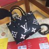 Best Replicas Bags - Louis Vuitton Onthego PM M45653 Replica Black/Beige/Pink Shop For Best Louis Vuitton LV Replica Bags With Cheap Price