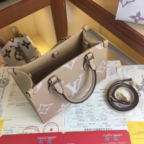 Replica LV Onthego PM M45659 Black/White/Beige Bag - Image 16
