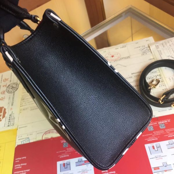 Replica LV Onthego PM M45659 Black/White/Beige Bag - Image 7