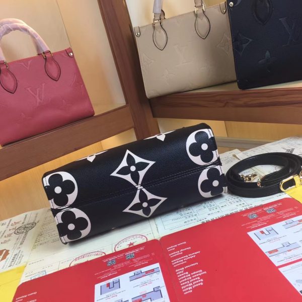 Replica LV Onthego PM M45659 Black/White/Beige Bag - Image 8