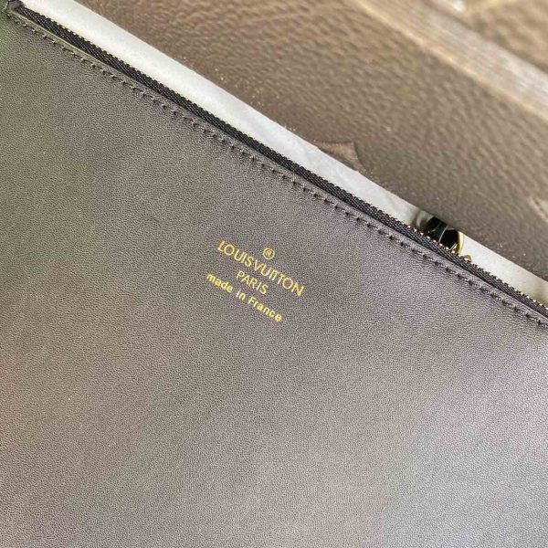 Replica LV Neverfull MM Monogram Empreinte Leather Black/Beige/Blue - Image 5