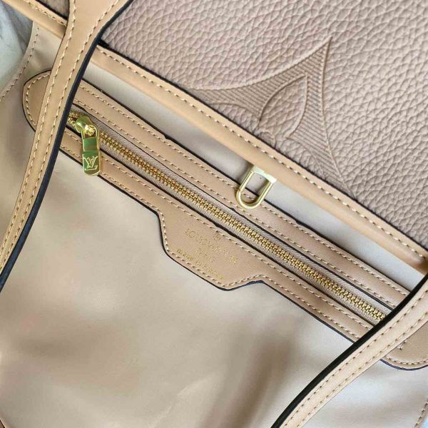 Replica LV Neverfull MM Monogram Empreinte Leather Black/Beige/Blue - Image 10