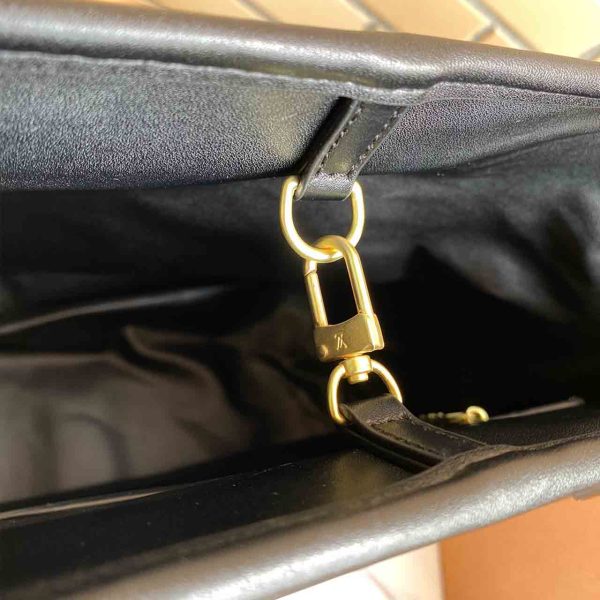 Replica LV Neverfull MM Monogram Empreinte Leather Black/Beige/Blue - Image 8
