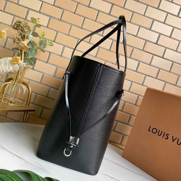 Replica LV Neverfull MM Epi Leather Navy/Black/Red Bag - Image 10