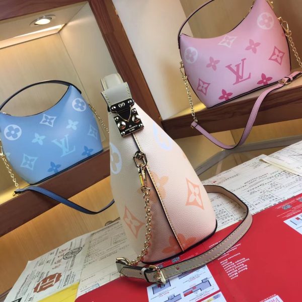 Replica LV Marshmallow Hobo Bag - Beige, Pink, Blue - Image 3
