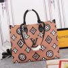 Best Replicas Bags - LV Onthego GM Replica Carryall Bag Black/Brown Shop For Best Louis Vuitton LV Replica Bags With Cheap Price