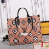Best Replicas Bags - LV Onthego GM Replica Carryall Bag Black/Brown Shop For Best Louis Vuitton LV Replica Bags With Cheap Price