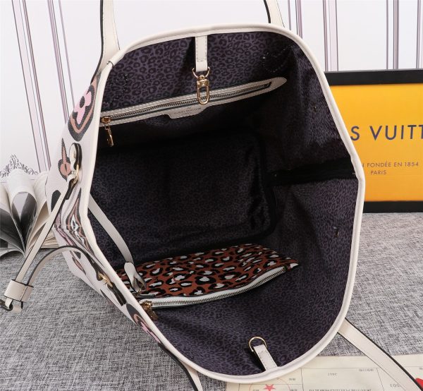 Louis Vuitton Replica Neverfull MM Tote - Black/White M45818 - Image 12
