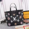 Best Replicas Bags - Louis Vuitton Replica Neverfull MM Tote - Black/White M45818 Shop For Best Louis Vuitton LV Replica Bags With Cheap Price