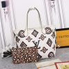 Best Replicas Bags - Louis Vuitton Replica Neverfull MM Tote - Black/White M45818 Shop For Best Louis Vuitton LV Replica Bags With Cheap Price
