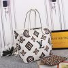 Best Replicas Bags - Louis Vuitton Replica Neverfull MM Tote - Black/White M45818 Shop For Best Louis Vuitton LV Replica Bags With Cheap Price