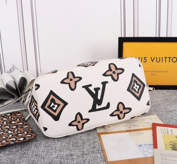 Louis Vuitton Replica Neverfull MM Tote - Black/White M45818 - Image 9